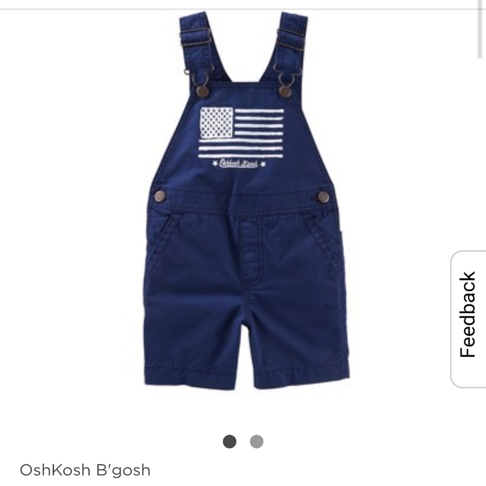 OshKosh B'Gosh

Baby Boys Flag Shortalls 12-18m